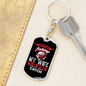 Wife Waiting Fishing Keychain Stainless Steel or 18k Gold Dog Tag Keyring-Express Your Love Gifts
