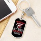 Wife Waiting Fishing Keychain Stainless Steel or 18k Gold Dog Tag Keyring-Express Your Love Gifts