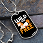 Wild and Free Horse Necklace Stainless Steel or 18k Gold Dog Tag 24" Chain-Express Your Love Gifts