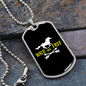 Wild and Free Horse Simple Necklace Stainless Steel or 18k Gold Dog Tag 24" Chain-Express Your Love Gifts