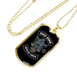 Wild Boar Speed Gang Biker Necklace Stainless Steel or 18k Gold Dog Tag 24"-Express Your Love Gifts