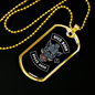 Wild Boar Speed Gang Biker Necklace Stainless Steel or 18k Gold Dog Tag 24"-Express Your Love Gifts