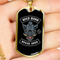 Wild Boar Speed Gang Biker Necklace Stainless Steel or 18k Gold Dog Tag 24"-Express Your Love Gifts