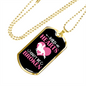 Wild Hearts Can Be Broken Horse Necklace Stainless Steel or 18k Gold Dog Tag 24" Chain-Express Your Love Gifts