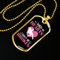 Wild Hearts Can Be Broken Horse Necklace Stainless Steel or 18k Gold Dog Tag 24" Chain-Express Your Love Gifts