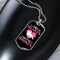 Wild Hearts Can Be Broken Horse Necklace Stainless Steel or 18k Gold Dog Tag 24" Chain-Express Your Love Gifts