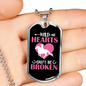 Wild Hearts Can Be Broken Horse Necklace Stainless Steel or 18k Gold Dog Tag 24" Chain-Express Your Love Gifts