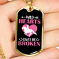 Wild Hearts Can Be Broken Horse Necklace Stainless Steel or 18k Gold Dog Tag 24" Chain-Express Your Love Gifts
