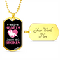 Wild Hearts Can Be Broken Horse Necklace Stainless Steel or 18k Gold Dog Tag 24" Chain-Express Your Love Gifts