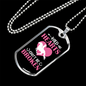 Wild Hearts Can Be Broken Horse Necklace Stainless Steel or 18k Gold Dog Tag 24" Chain-Express Your Love Gifts