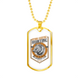 Wild Life Necklace Stainless Steel or 18k Gold Dog Tag 24" Chain-Express Your Love Gifts