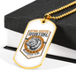 Wild Life Necklace Stainless Steel or 18k Gold Dog Tag 24" Chain-Express Your Love Gifts