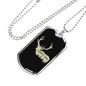 Wild Life Vibes Hunting Necklace Stainless Steel or 18k Gold Dog Tag 24"-Express Your Love Gifts