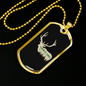 Wild Life Vibes Hunting Necklace Stainless Steel or 18k Gold Dog Tag 24"-Express Your Love Gifts
