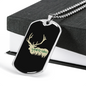 Wild Life Vibes Hunting Necklace Stainless Steel or 18k Gold Dog Tag 24"-Express Your Love Gifts