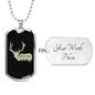 Wild Life Vibes Hunting Necklace Stainless Steel or 18k Gold Dog Tag 24"-Express Your Love Gifts
