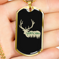 Wild Life Vibes Hunting Necklace Stainless Steel or 18k Gold Dog Tag 24"-Express Your Love Gifts