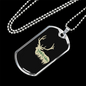 Wild Life Vibes Hunting Necklace Stainless Steel or 18k Gold Dog Tag 24"-Express Your Love Gifts