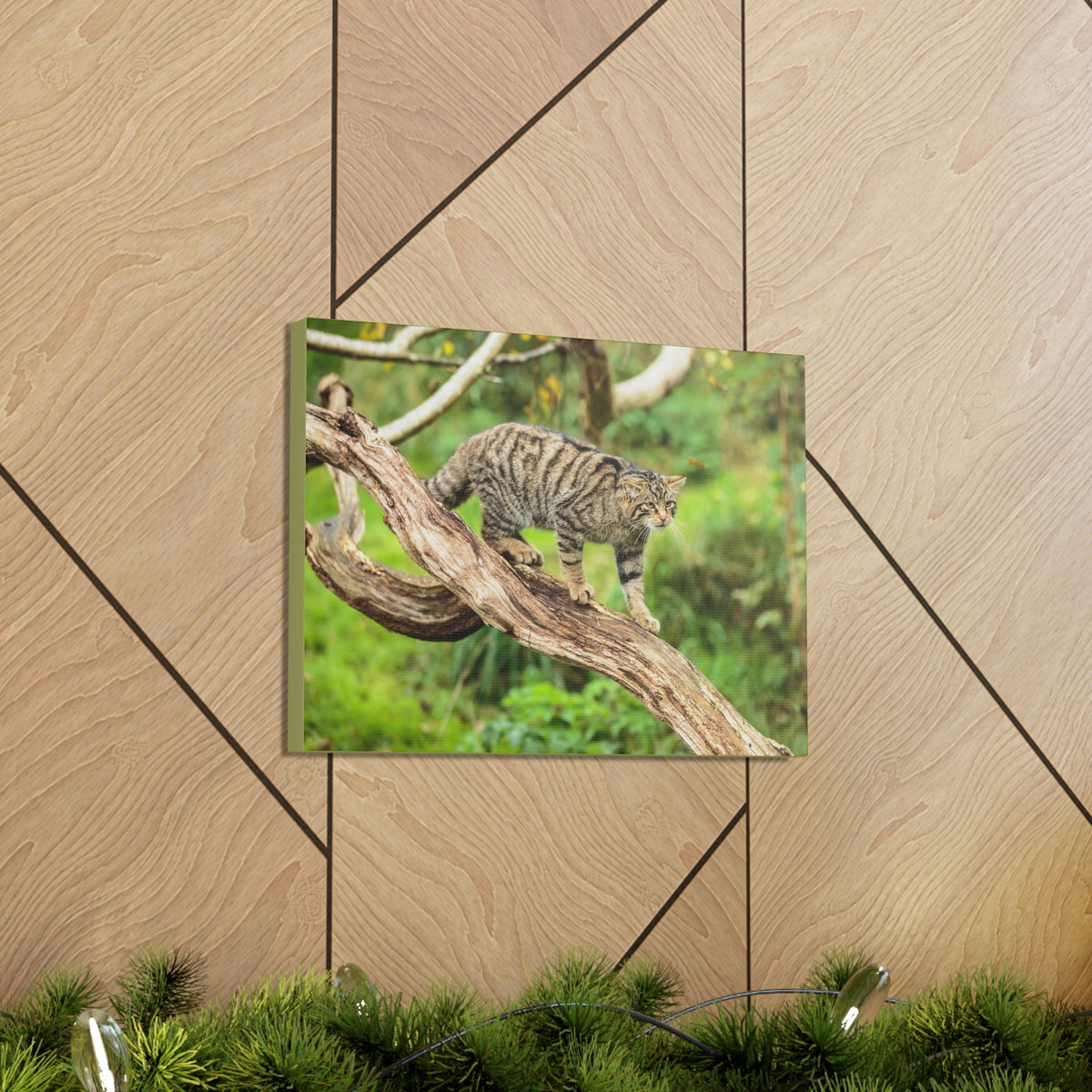 Scripture Walls Wildcat Hunting Wildcat on Hunt Print Animal Wall Art Wildlife Canvas Prints Wall Art Ready to Hang Unframed-Express Your Love Gifts