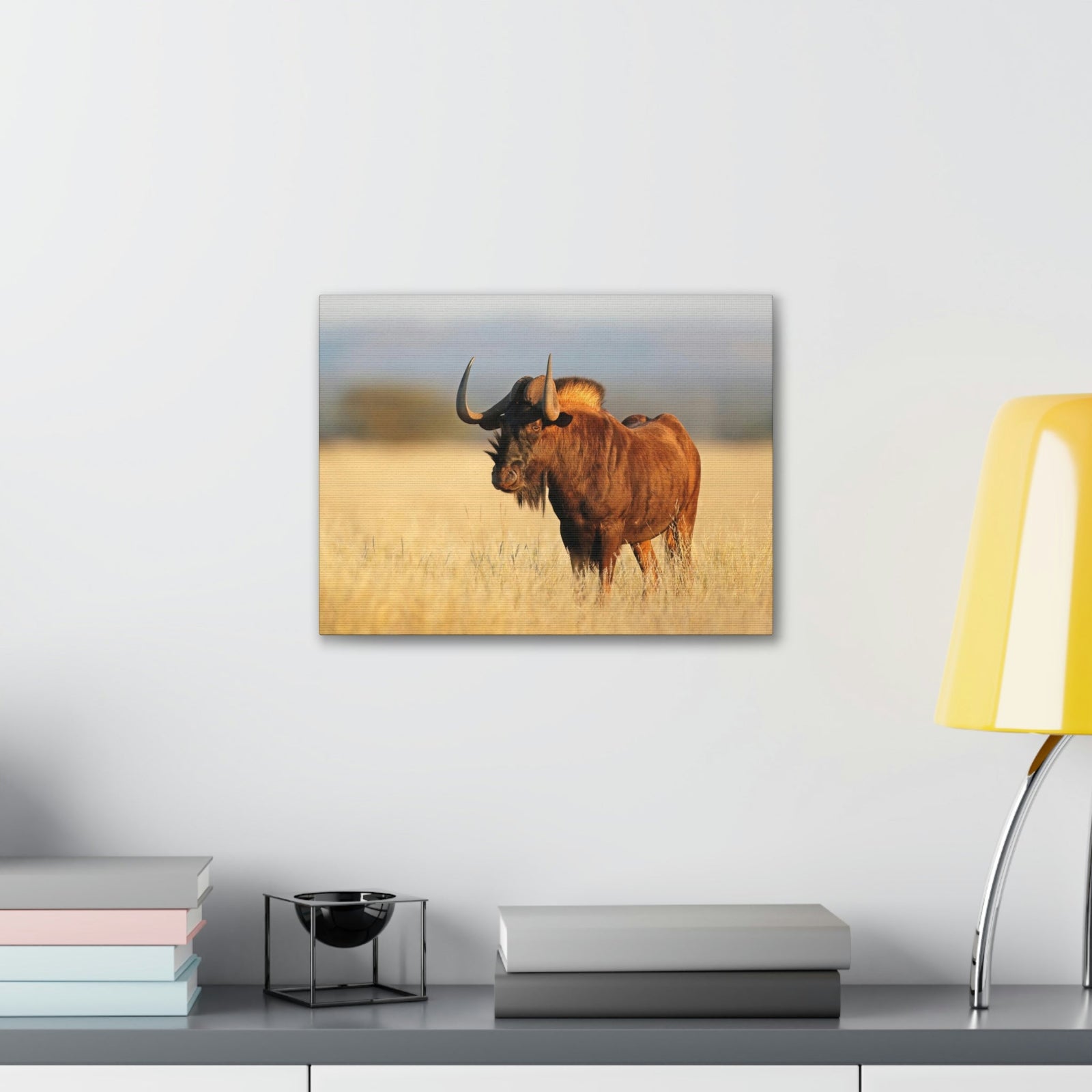 Scripture Walls Wildebeest Hunting Wildebeest on Hunt Print Animal Wall Art Wildlife Canvas Prints Wall Art Ready to Hang Unframed-Express Your Love Gifts