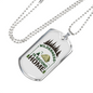 Wilderness Is Second Home Hunting Necklace Stainless Steel or 18k Gold Dog Tag 24"-Express Your Love Gifts