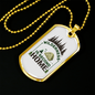 Wilderness Is Second Home Hunting Necklace Stainless Steel or 18k Gold Dog Tag 24"-Express Your Love Gifts