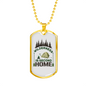 Wilderness Is Second Home Hunting Necklace Stainless Steel or 18k Gold Dog Tag 24"-Express Your Love Gifts