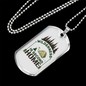 Wilderness Is Second Home Hunting Necklace Stainless Steel or 18k Gold Dog Tag 24"-Express Your Love Gifts