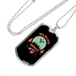 Wildlife Moment Hunting Necklace Stainless Steel or 18k Gold Dog Tag 24"-Express Your Love Gifts
