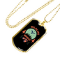 Wildlife Moment Hunting Necklace Stainless Steel or 18k Gold Dog Tag 24"-Express Your Love Gifts