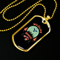 Wildlife Moment Hunting Necklace Stainless Steel or 18k Gold Dog Tag 24"-Express Your Love Gifts