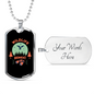 Wildlife Moment Hunting Necklace Stainless Steel or 18k Gold Dog Tag 24"-Express Your Love Gifts