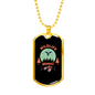 Wildlife Moment Hunting Necklace Stainless Steel or 18k Gold Dog Tag 24"-Express Your Love Gifts