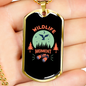 Wildlife Moment Hunting Necklace Stainless Steel or 18k Gold Dog Tag 24"-Express Your Love Gifts
