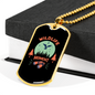Wildlife Moment Hunting Necklace Stainless Steel or 18k Gold Dog Tag 24"-Express Your Love Gifts