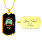 Wildlife Moment Hunting Necklace Stainless Steel or 18k Gold Dog Tag 24"-Express Your Love Gifts