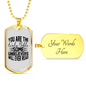 Will Ever Read Christian Necklace Stainless Steel or 18k Gold Dog Tag 24" Chain-Express Your Love Gifts