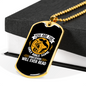 Will Ever Read orange Christian Necklace Stainless Steel or 18k Gold Dog Tag 24" Chain-Express Your Love Gifts