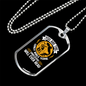 Will Ever Read orange Christian Necklace Stainless Steel or 18k Gold Dog Tag 24" Chain-Express Your Love Gifts