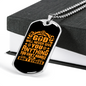Will Never Give You Necklace Stainless Steel or 18k Gold Dog Tag 24" Chain-Express Your Love Gifts