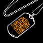 Will Never Give You Necklace Stainless Steel or 18k Gold Dog Tag 24" Chain-Express Your Love Gifts