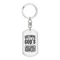 Will Never Lack Keychain Stainless Steel or 18k Gold Dog Tag Keyring-Express Your Love Gifts