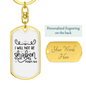 Will Not Be Shaken Psalm 16:8 Keychain Stainless Steel or 18k Gold Dog Tag Keyring-Express Your Love Gifts