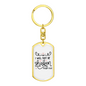 Will Not Be Shaken Psalm 16:8 Keychain Stainless Steel or 18k Gold Dog Tag Keyring-Express Your Love Gifts