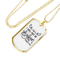 Will Not Be Shaken Psalm Christian Necklace Stainless Steel or 18k Gold Dog Tag 24" Chain-Express Your Love Gifts