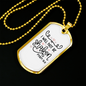 Will Not Be Shaken Psalm Christian Necklace Stainless Steel or 18k Gold Dog Tag 24" Chain-Express Your Love Gifts