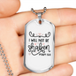 Will Not Be Shaken Psalm Christian Necklace Stainless Steel or 18k Gold Dog Tag 24" Chain-Express Your Love Gifts
