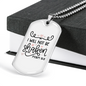 Will Not Be Shaken Psalm Christian Necklace Stainless Steel or 18k Gold Dog Tag 24" Chain-Express Your Love Gifts
