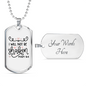 Will Not Be Shaken Psalm Christian Necklace Stainless Steel or 18k Gold Dog Tag 24" Chain-Express Your Love Gifts