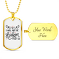 Will Not Be Shaken Psalm Christian Necklace Stainless Steel or 18k Gold Dog Tag 24" Chain-Express Your Love Gifts